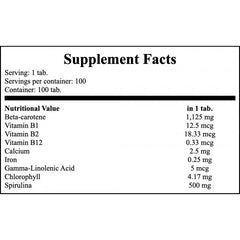 Spirulina 500mg - 100tab x12