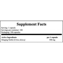 Stinging Nettle Root 500mcg - 100caps. - Brennnesselwurzel