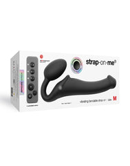 Strap-On-Me – Biegsamer Strap-On-Vibrator mit Fernbedienung, Größe M – Schwarz