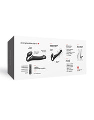 Strap-On-Me – Biegsamer Strap-On-Vibrator mit Fernbedienung, Größe M – Schwarz