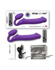 Strap-On-Me – Biegsamer Strap-On-Vibrator mit Fernbedienung Größe XL – Violett