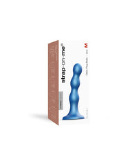 Strap-On-Me - Dildo Plug Balls Größe M - Metallisches Blau
