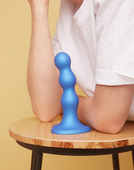 Strap-On-Me - Dildo Plug Balls Größe S - Metallisches Blau