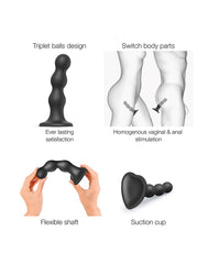 Strap-On-Me - Dildo Plug Balls Größe XL - Schwarz