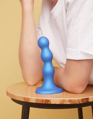 Strap-On-Me - Dildo Plug Balls Größe XL - Metallisches Blau