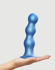 Strap-On-Me - Dildo Plug Balls Größe XXL - Metallisches Blau