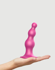 Strap-On-Me - Dildo Plug Beads Größe M - Metallisches Rosa