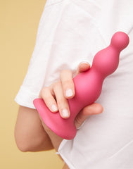 Strap-On-Me - Dildo Plug Beads Größe S - Metallisches Rosa