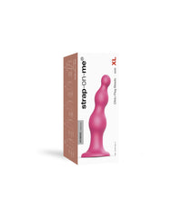 Strap-On-Me - Dildo Plug Beads Größe XL - Metallisches Rosa