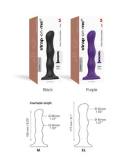 Strap-On-Me - Geisha Balls - Dildo mit rotierenden Kugeln Größe M - Violett