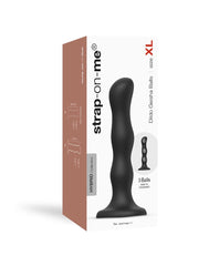Strap-On-Me - Geisha Balls - Dildo mit rotierenden Kugeln Größe XL - Schwarz
