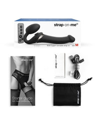 Strap-On-Me - Multi Orgasm - Strap-On Vibrator mit Leckstimulator Größe S - Schwarz