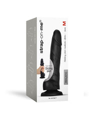 Strap-On-Me - Realistischer Sliding Skin Dildo Größe M - Schwarz