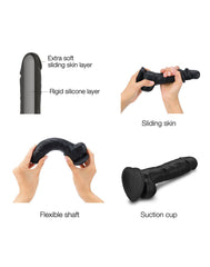 Strap-On-Me - Realistischer Sliding Skin Dildo Größe M - Schwarz