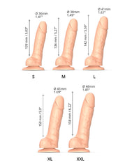 Strap-On-Me - Realistischer Sliding Skin Dildo Größe XL - Nude