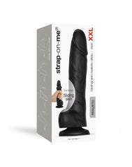Strap-On-Me - Realistischer Sliding Skin Dildo Größe XXL - Schwarz