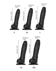 Strap-On-Me - Realistischer Sliding Skin Dildo Größe XXL - Schwarz