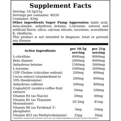 Super Pump Aggression - 420g - Bubblegum Geezer x2 + Pump Drive - 300g - Wild Strawberry FREE