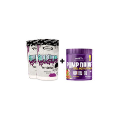 Super Pump Aggression - 420g - Gangsta Grape x2 + Pump Drive - 300g - Wild Strawberry FREE