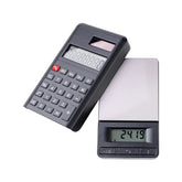 Taschenwaage mit Solar-Taschenrechner im Deckel - 200/0.01g