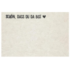 Tischset Schön, dass du da bist, Filz, beige, 45 x 30 cm
