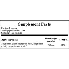 Triple Magnesium Complex 400mg - 100caps. x20