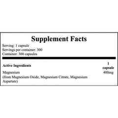 Triple Magnesium Complex 400mg - 300caps.