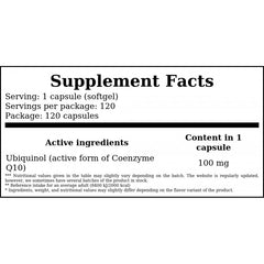 Ubiquinol 100mg - 120softgels