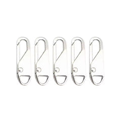 Universa Zipper Öse X1, 5er-Set, silber