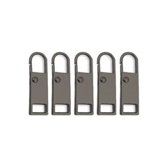 Universa Zipper Öse X2, 5er-Set, anthrazit