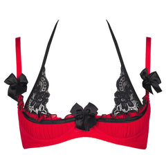 V-8771PS Plus Size bra red-black