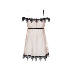 V-8919 babydoll & string beige