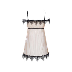 V-8919 babydoll & string beige