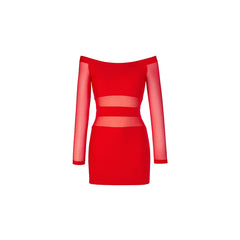 V-9299 dress red