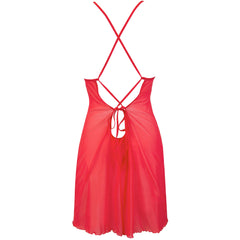V-9559 babydoll & string red