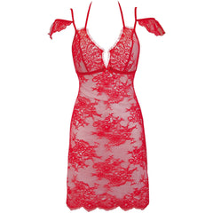 V-9589 babydoll & string red