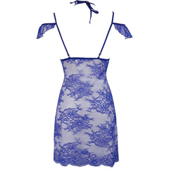 V-9609 babydoll & string blue
