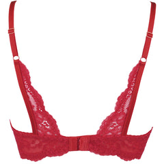 V-9801 bra red with open cups