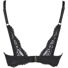 V-9811 bra black with open cups