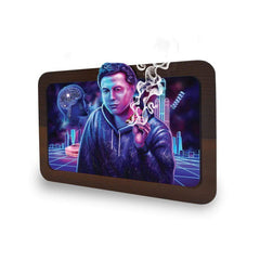 V Syndicate - 3D Wood Rolling Tray - 20 x 14cm - Space Xhale