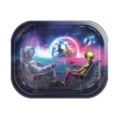 V Syndicate - Metal Rolling Tray - 18 x 14cm - Blunt Orbit