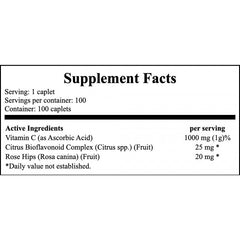 Vitamin C-1000 With BioFlav & Rose Hips - 100caplets