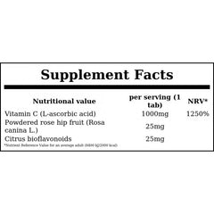 Vitamin C-1000 with Rose Hips&Bioflavonoids - 100tabs. x12