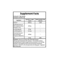 Vitamin C 1000mg + Bioflavonoids - 120vcaps.