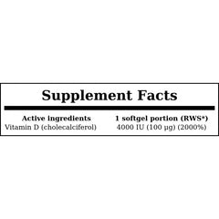 Vitamin D-3 4000IU - 90softgels. x48