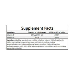 Vitamin D3 4000IU + K2 MK7 - 160tabs.