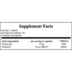 Vitamin D3 + K2 (MK7) - 60caps. x6