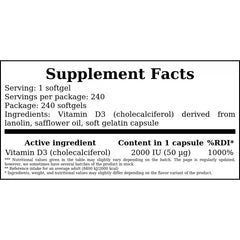 Vitamin D3 K2MK7 10 000 iu - 240softgels x24