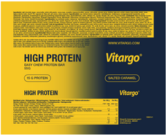 Vitargo High Protein Bar - 12 x 55 g - Salted Caramel