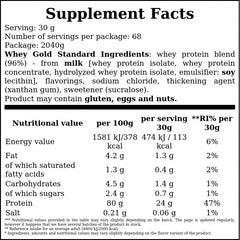 Whey Gold Standard - 2040g - Delicious Strawberry